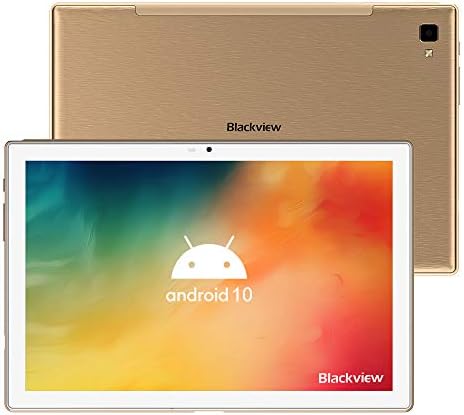Blackview Tab8 Tablet 4G LTE 10.1Pollici FHD, Android 10, 4GB RAM + 64GB ROM (TF 128GB), Octa-Core, Batteria 6580mAh, Fotocamera 13MP, 1920 * 1200, Dual SIM, Bluetooth, GPS, Face ID, OTG, D’oro