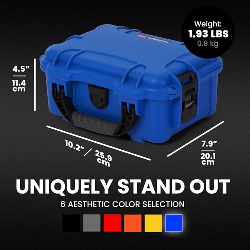 Image of NANUK 904 Hard Case with Foam - IP67 Waterproof Protective Case for Camera, Drone & Gear - Impact-Resistant & Dustproof - Perfect for Travel 10.2 inch x 7.9 inch x 4.5 inch - Blue
