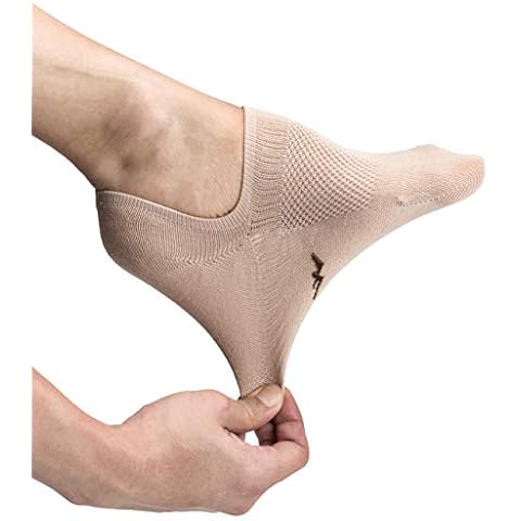 Pro Mountain Seamless No Show Socks Women Size L Beige 6 Pack Liner Thin Cotton Footies Casual Sneakers Non Slip Loafer Flats US Shoe 10-12 Cover