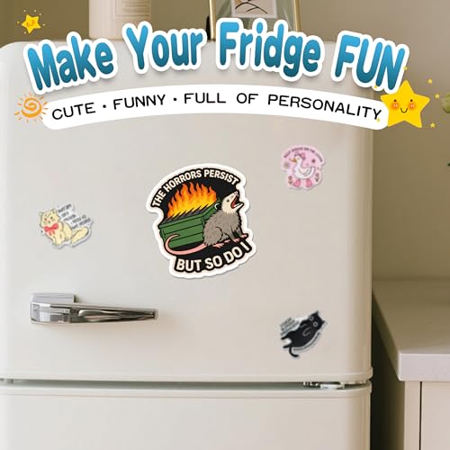 Imán decorativo para refrigerador con diseño de mapache miniatura 2