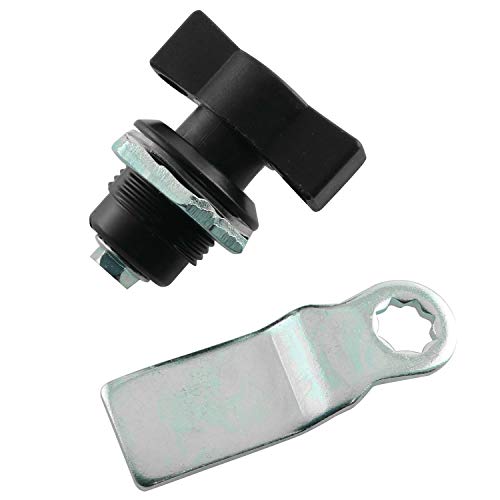 JCBIZ 2pcs MS714-2 T Handle Swing Knob Turn Cam Lock Thumb Operated for Machine Cabinet Drawer - Thumbnail 3
