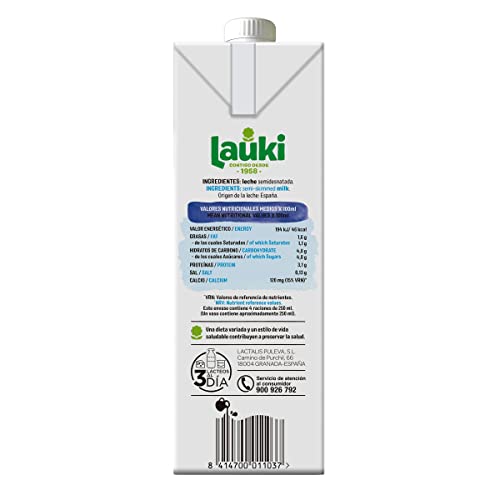 Lauki - Leche Semidesnatada , 1 L