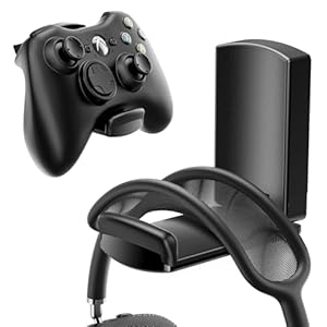 Sticky Headphone Stand Controller Holder – EURPMASK Upgraded Adhesive Gaming Headset Hook, Headphone Holder for Desk with Soft Rubber Pads, Universal PC Gaming Accessory Controller Headset Stand,Black