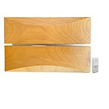 IQ America WD2830 Wireless Battery Operated Contemporary Retro Maple Wood Door Chime Bell with 1 Pus
