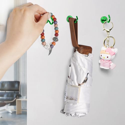 Image of FINDMAG 28 Pack Magnetic Hooks, 30LB+ Magnets with Hooks, Green | Strong Magnetic Hooks for Cruise Cabins, Kitchen, Locker, Home, Office, Grill and Fridge, Cruise Ship Cabin Essentials