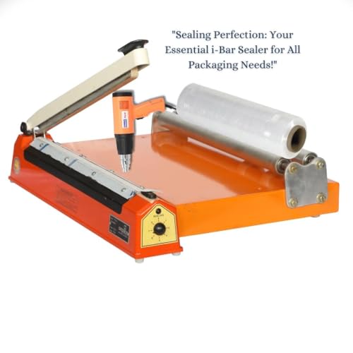 Image of SMART PACK I-Bar Sealer Machine, Heat Sealer, Sealer Machine, Packing and Cutting Machine With Smart Pack's Heat Gun, 16 Inch Polyolefin R oll15 Mic.