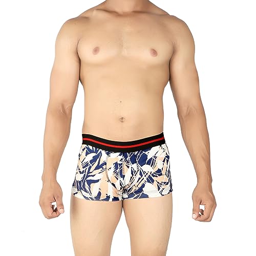 Image of Regular Fit Printed Cotton Trunks for Men |Combed Cotton, Stretchy Fabric, Anti-Bacterial and Microfibre Waistband (TKP)