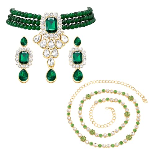 Image of Peora Crystal Faux Pearl Jewellery Gift Set for Women