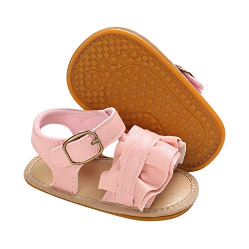 Baby Boys Girls Sandals Rubber Sole Outdoor First Walker Toddler Girls Boys Summer Shoes (Y#Pink, Numeric_5)
