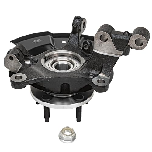 Image of Detroit Axle - Front 4pc Steering Knuckles Kit for 2011-2014 Ford Edge, 2011-2015 Lincoln MKX, 2 Steering Knuckles & Wheel Bearing Hubs 2 Outer Tie Rods Replacement