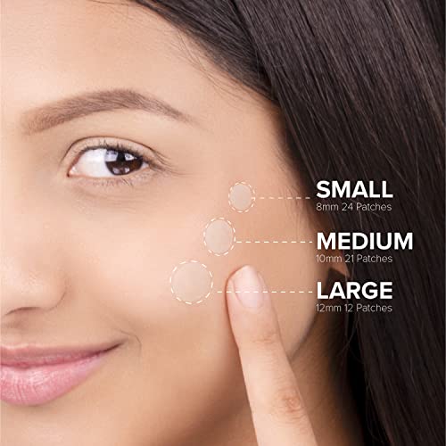 Image of Acne Pimple Patch 57 Units Hydrocolloid Made in Korea 3 Sizes 8mm 10mm 12mm Waterproof Sheet