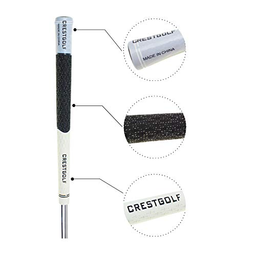 Crestgolf Multi-Compound Golf Putter Grip Golf Club Grips-13pcs, Rubber Combine with Carbon Yarn Thread,Anti-Slip, Standard Size (Black) - Thumbnail 3