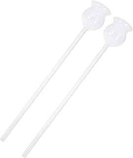 iplusmile Glass Funnels Long Filling Funnels, Long Filling Funnels Glass Transparent Funnels Useful Filling Experiment Equipment for School and Laboratory Style A 30x4.5x4.5CM, 2pcs