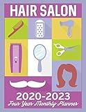 salon infinity  Hair Salon 2020 - 2023 Four Year Monthly Planner: Calendar, Notebook and More