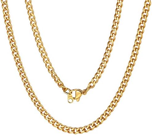 ChainsPro Men Chain Stainless Steel Cuban Necklace,3/6/9/12mm (Gift Wrapped)