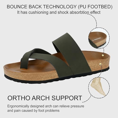 Image of Centrino Men's Berkin-Style Slip-On Sandals | Open Toe Design | Soft PU Footbed | Lightweight & Comfortable | Arch Support | On-Grip Sole | Casual Outdoor Wear (6864)