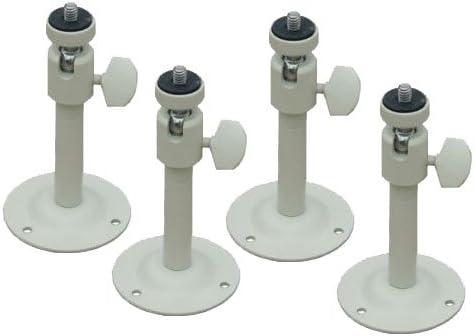 VideoSecu 4 Wall Ceiling Mounts for Security Video Cameras 2-6 inch Adjustable Pan Tilt Camera Mounting Bracket 1S8