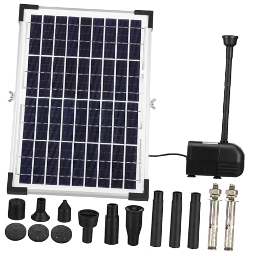 Gadpiparty Solar Betriebene Gartenbrunnenpumpe Wetterfeste Tauchpumpe mit Einstellbarem Solarpanel Effiziente Teich Poolpumpe für Outdoor nutzung