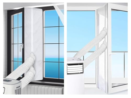 Abiyou Fensterabdichtung für Mobile Klimageräte, 300CM Klimaanlage Fensterabdichtung, Klimaanlagen, Wäschetrockner, Ablufttrockner, Hot Air Stop zum Anbringen an Fenster, Dachfenster, Flügelfenster