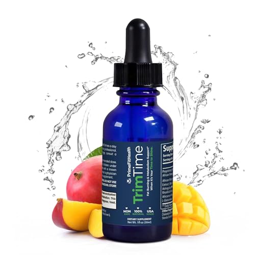 TrimTime – Advanced Weight Management Drops – African Mango & Maca Extract – Supports Metabolism, Curb Cravings & Boost Energy – Fast-Absorbing Liquid Formula – 1 fl oz