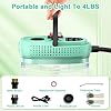 Handheld Steam Cleaner 1200ml - High Pressure 2500W Steamer For Home, Car, Kitchen, Bathroom, Upholstery (Green)
