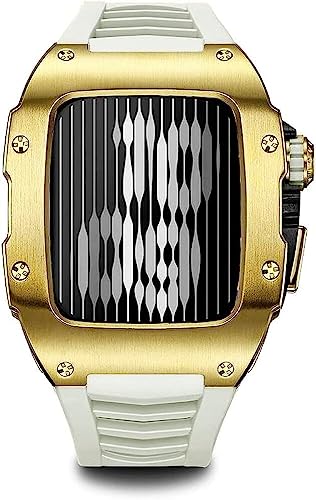 Bracelet en caoutchouc fluororubber pour boîtier Apple Watch 44mm pour le sport et le bureau