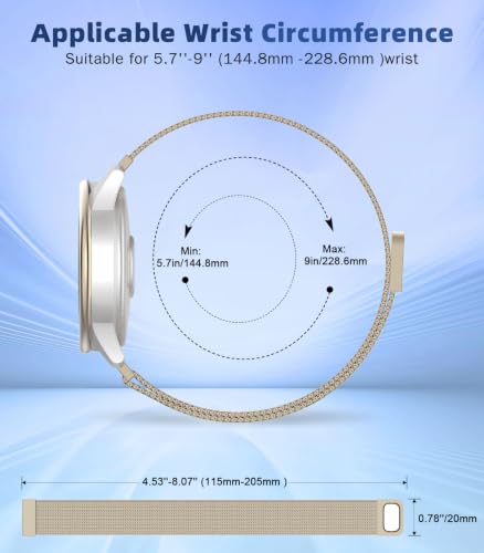 Image of 18mm 20mm 22mm Metal Watch Band Compatible with Venu 3S /2S /4 /3 /Vivoactive 4S /Vivomove 3S /Forerunner 255S /265S /Vivoactive 6 /5 /3, Quick Release Stainless Steel Mesh Strap for Men Women