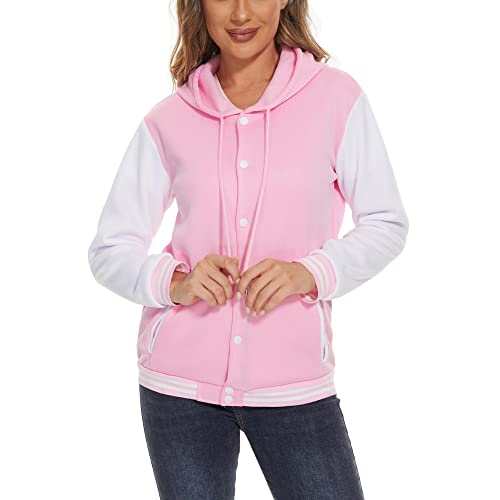 Womens Baseball Jacket Varsity Uniform Casual Loose Cardigan Unisex Adult Long Sleeve Warm Sports Jacket2