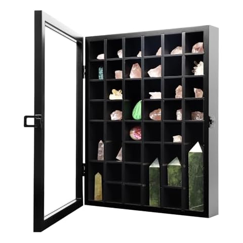 KCRasan Adjustable Wooden Rock Display Case Cover