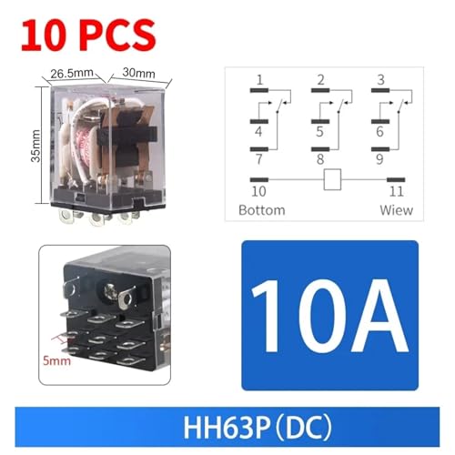 Relais de commande miniatures HH63P 24V pour une commutation électrique stable