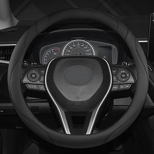 West Llama Customized Auto Car Steering Wheel Cover For Toyota Prius,86,14-14.25 Inch (Black-Small Size) #TOP1