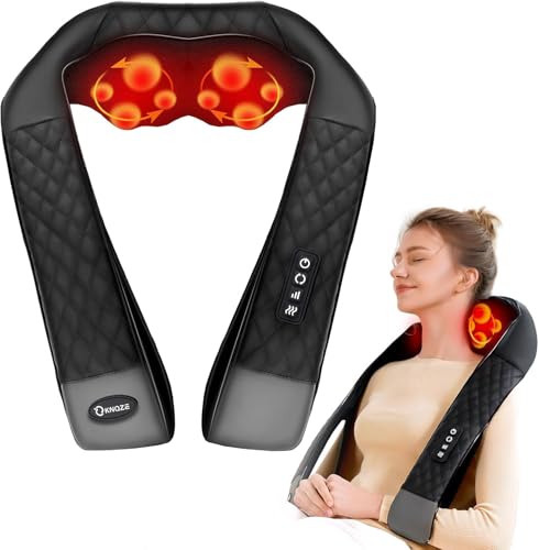 Neck Massager with Heat, Neck Massager for Pain Relief Deep Tissue, 4D Deep Tissue Kneading Massage...