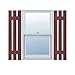 Ekena Millwork LS3S12X03500WN Lifetime Standard Vinyl Shutters, 12" x 35", Wineberry