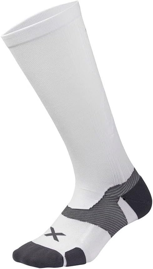2XU Vectr Cushion Full Length Sock White/Grey Medium 2