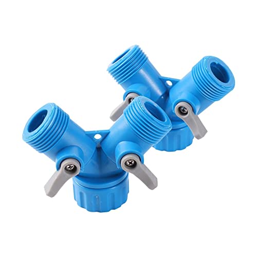 Divisor de 2 vías con rosca macho de 3/4 pulgadas para control de flujo de agua 5
