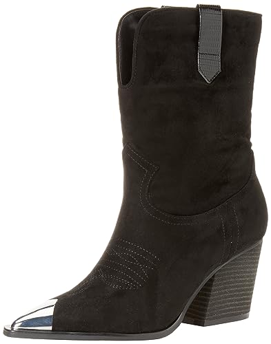 The Drop Womens Sandra Heeled Cowboy Boot Black 7