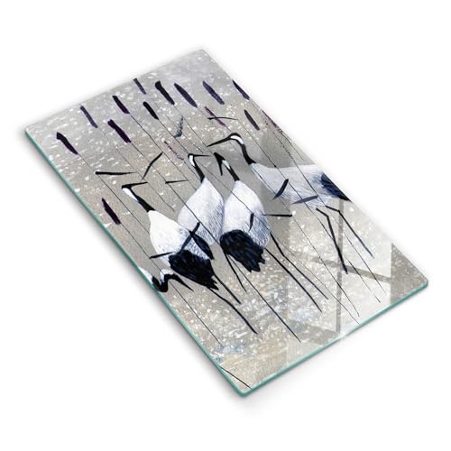 Planche à découper induction 30x52cm Wallfluent grues japonaises