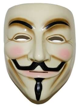 GUY FAWKES  GUY FAWKES MASK Anonymous V for Vendetta 1 Oz Black Proof