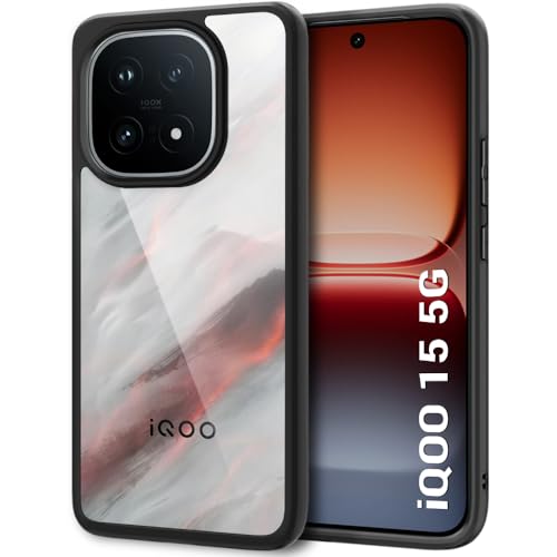 Image of TheGiftKart Ultra-Hybrid Shockproof Back Cover Case for iQOO 15 5G | Camera Protection Bump | Hard Back Cover Case for iQOO 15 5G (PC & TPU, Transparent Crystal Clear Back, Black Sides)