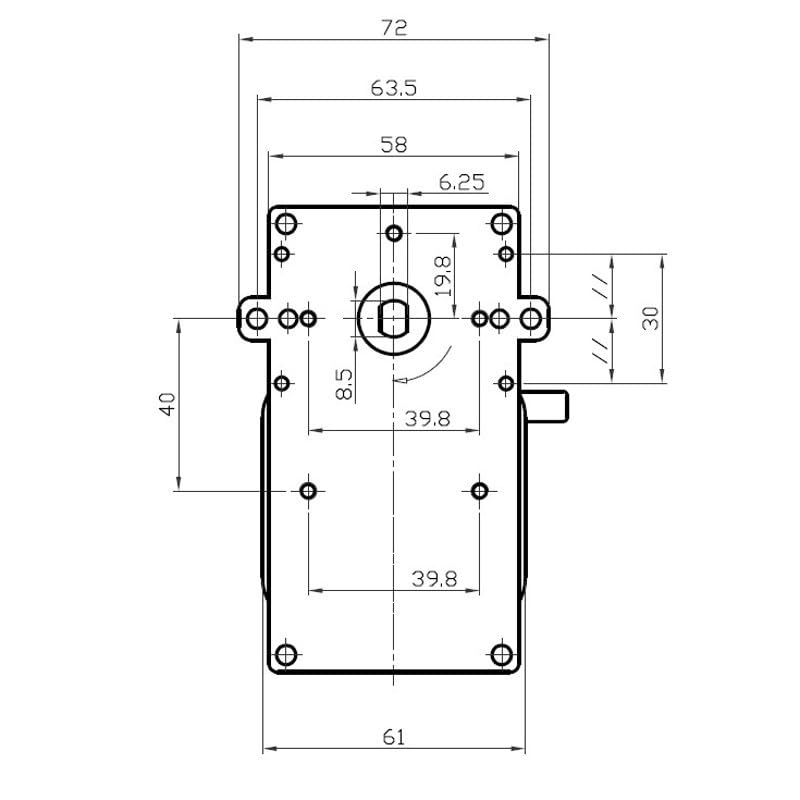 MOTORIDUTTORE KENTA PER STUFA A PELLET K9115107, ALBERO CAVO 8,5 MM, 2,5 RPM – RIF. INT. 2079
