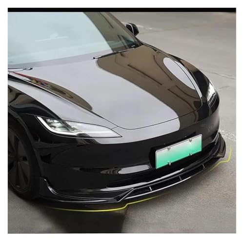 Becquet de lèvre pare-chocs avant Tesla Model 3 Highland 2024 2025 look carbone