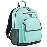 Eastsport Travel Laptop Backpack, Business Water Resistant Slim Sturdy Laptops Backpack College Work Computer Bag Unisex Fits 15' Notebook, Light Blue Mint