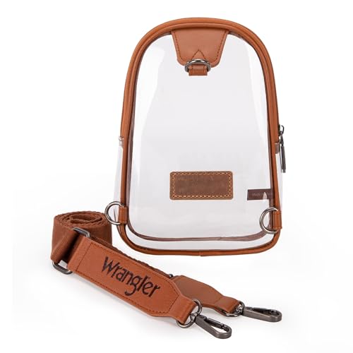 Wrangler Crossbody Clear Sling Bags for Women Stadium Approved Cross Body Purse for Sports Events Concerts2