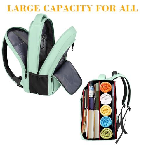 Image of MATEIN 15.6-Inch Laptop Backpack with USB Charging Port, Slim Lightweight Water Resistant Travel Backpack for Women