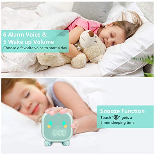 Ornalry Kids Alarm Clock, Digital Alarm Clock For Kids Bedroom, Cute Dinosaur Alarm Clock Children's Sleep Trainer, Wake Up Light & Night Light With Usb Alarm Clock For Boys Girls Birthday Gifts #TOP3