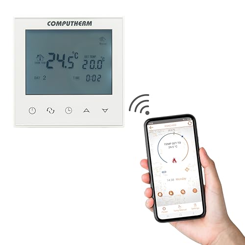 COMPUTHERM Thermostat numérique Wi-Fi E280 programmable pour radiateurs et chauffage au sol avec capteur de sol encastré
