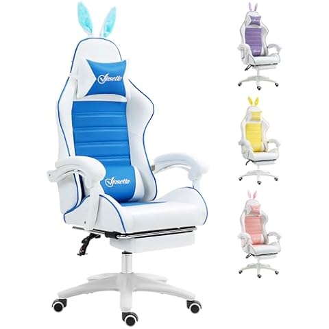 Vinsetto Racing Gaming Chair with Rabbit Ears Cover
