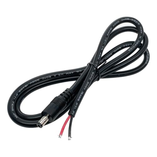 PENGLIN 2 STÜCK DC 5V-24V Power Pigtail Kabel, 5.5mm x 2.1mm Stecker auf 2-adriges blankes Kabel mit offenem Ende Reparaturkabel für CCTV Kamera,DC 5.5mm x 2.1mm Verlängerungskabel