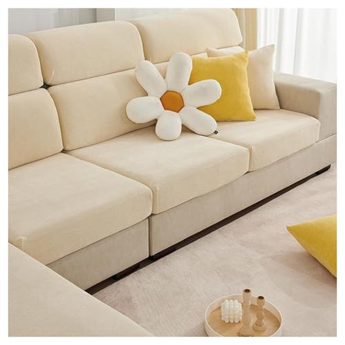 Snyucve Resistente Al Cabello Fundas para Sofas, Forros para Sofas Combinable Colcha Sofa 3 Plazas,Beige-65 * 85-85 * 135cm