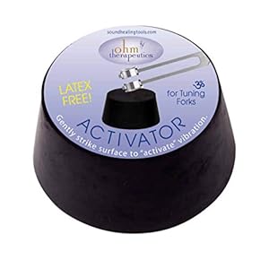 Ohm Therapeutics Tuning Fork Activator (Large with center hole) for Energy Healing and Sound Therapy, Latex-free